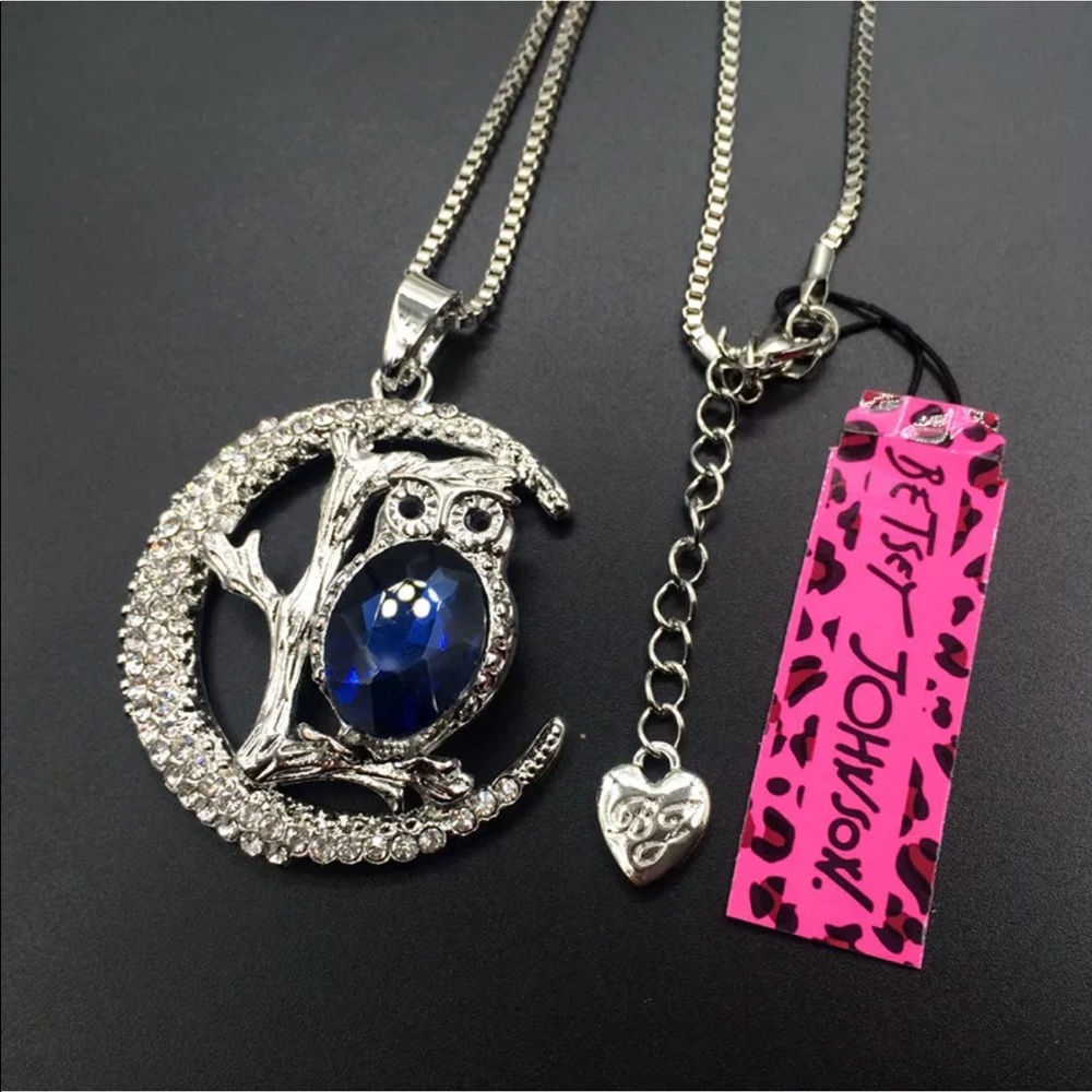 Betsey Johnson Owl moon necklace